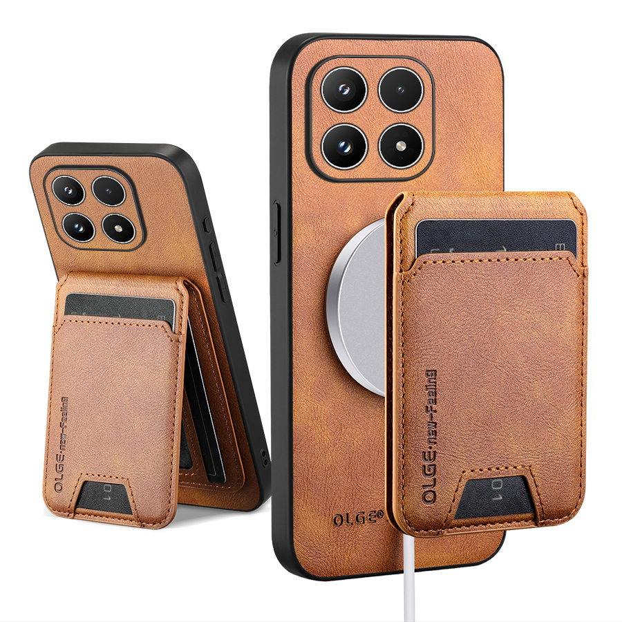 Leather Wallet Card Holder Phone Cover - 財布カードホルダー電話ケース Xiaomi 17 マグネットカバーレザー Mag-safe スタンドシェル