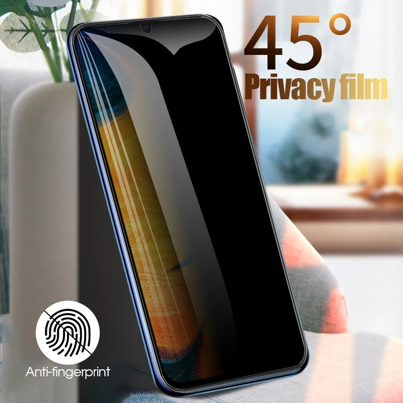 Anti Spy Privacy Glass Case - サムスン a70s 用アンチスパイケース カバー スクリーンプロテクター 強化ガラス