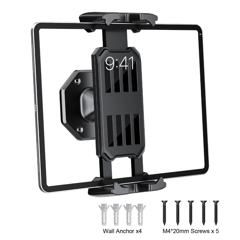 Phone Stands - 壁掛け式スマホホルダー タブレットスタンド 調整可能クランプ 360度回転 ユニバーサルブラケット iPhone/iPad対応