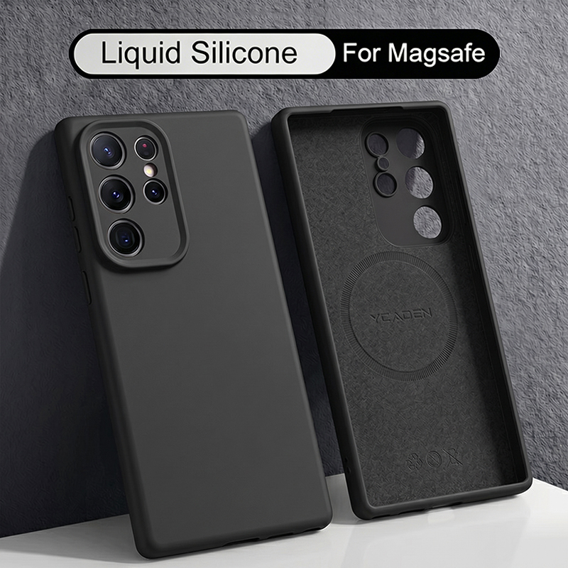 Liquid Silicone Magnetic Phone Case - ソフト液体シリコンケース Samsung Galaxy S26 S25 S24