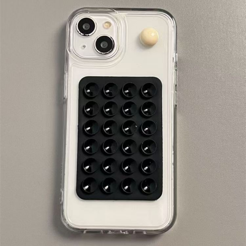 Phone Cases - シリコン吸着式スマホケースマウント、滑り止め粘着グリップ、シリコン粘着吸盤マウント、強力グリップホルダー（自撮り動画用）