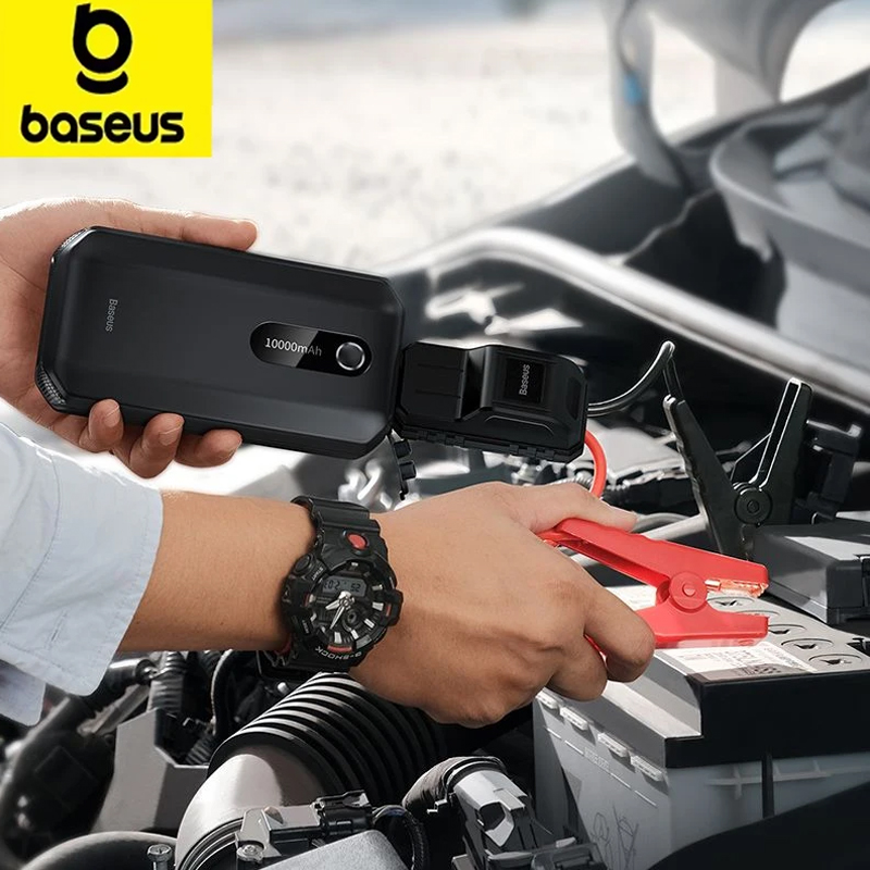 Power Banks - Baseus 車のジャンプスターター始動装置 1000A ジャンプスターター自動バスター緊急ブースター 12V 車のジャンプスタート電源銀行
