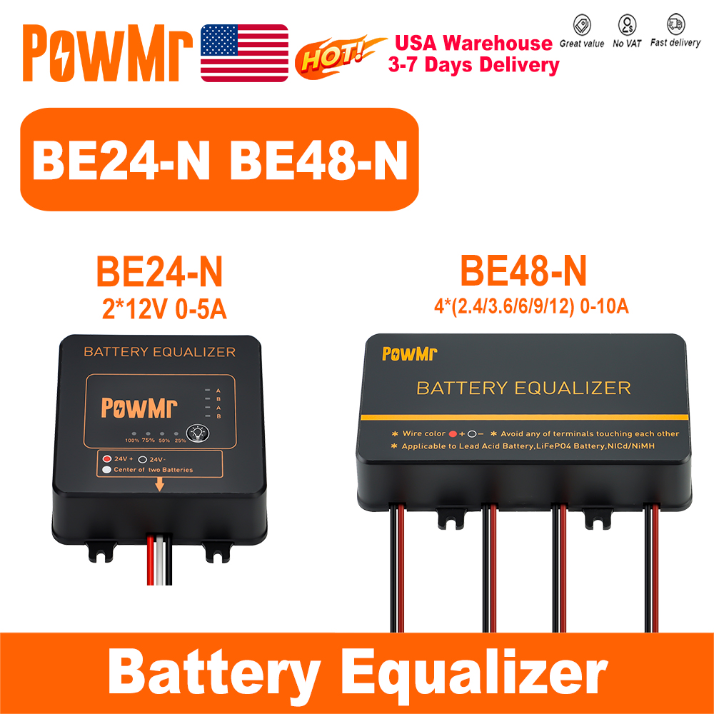 Power Banks - PowMr USA 24V 48V バッテリーイコライザー 2.4V-12V