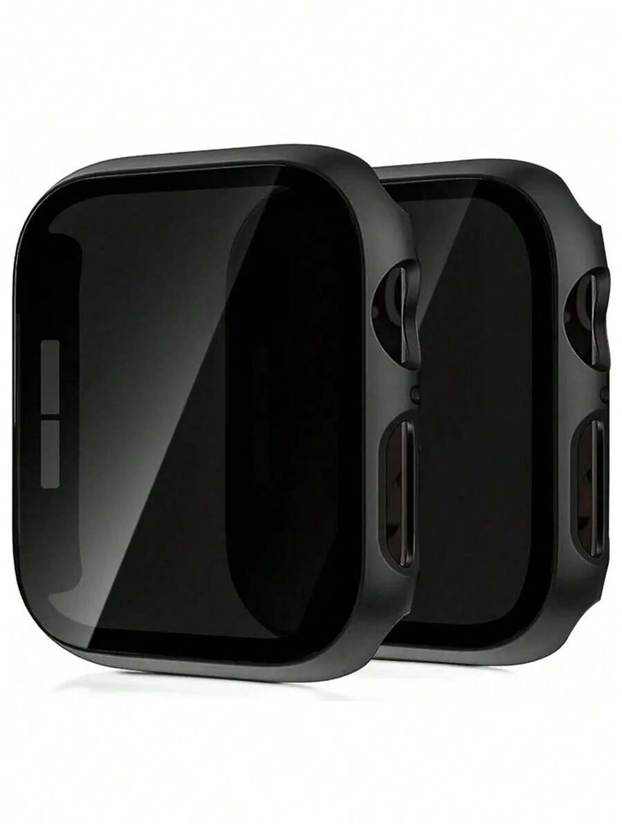 Anti Spy Privacy Glass Case - 2枚入り ブラック アンチスパイ プライバシー スクリーン プロテクター、超薄型強化ガラス、Apple