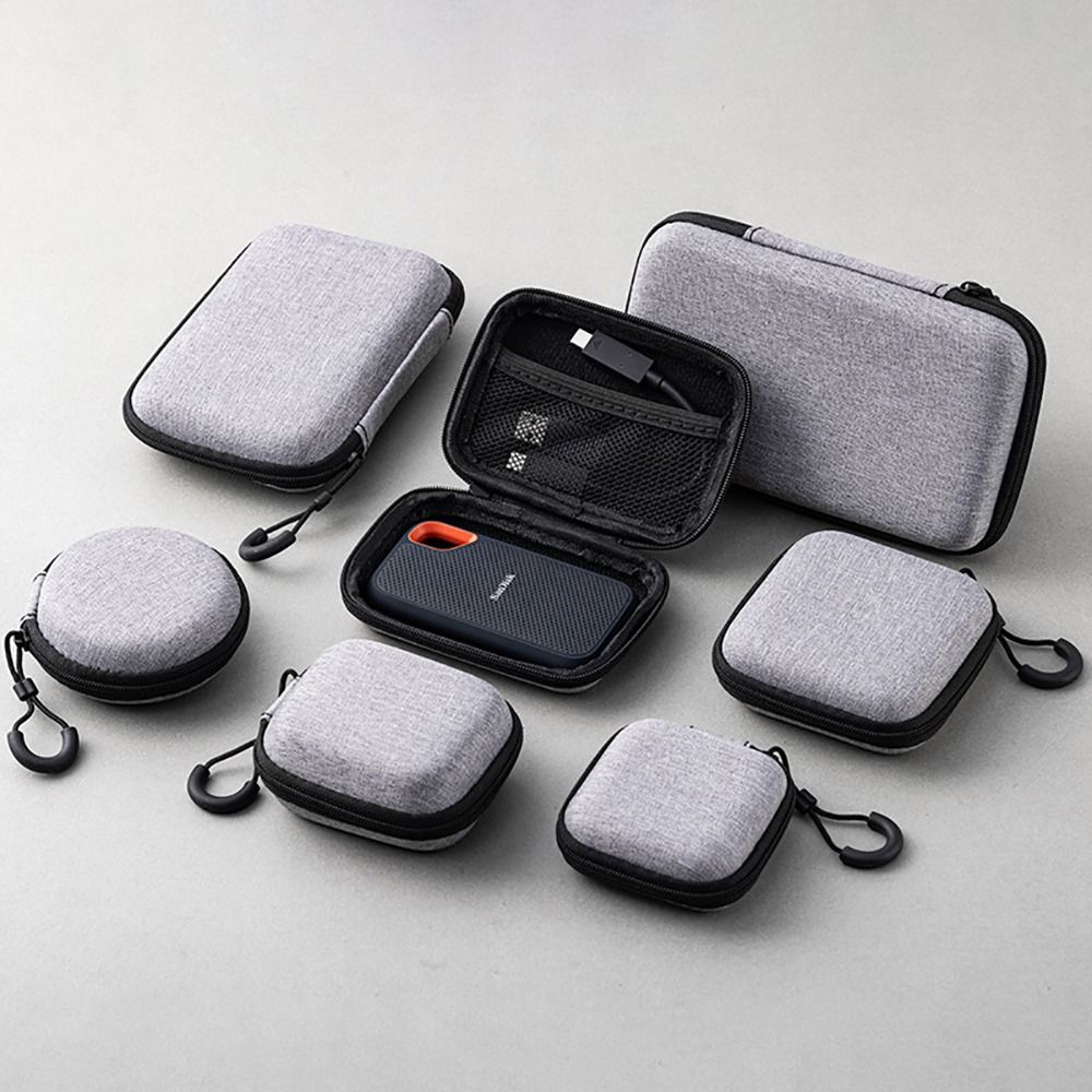 Phone Cases - 1個入りイヤホン/携帯電話/充電ケーブル用EVA収納バッグ、AirPod Mini用ジッパー付きイヤホンケース、ポータブルデジタルアクセサリー