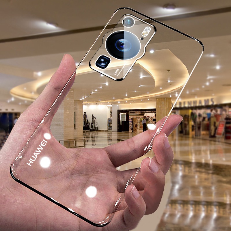 Ultra Thin Frameless Phone Cover - Huawei 社 P60 プロケースクリアフレームレス超薄型ハード PC 耐衝撃クマ感電話カバー