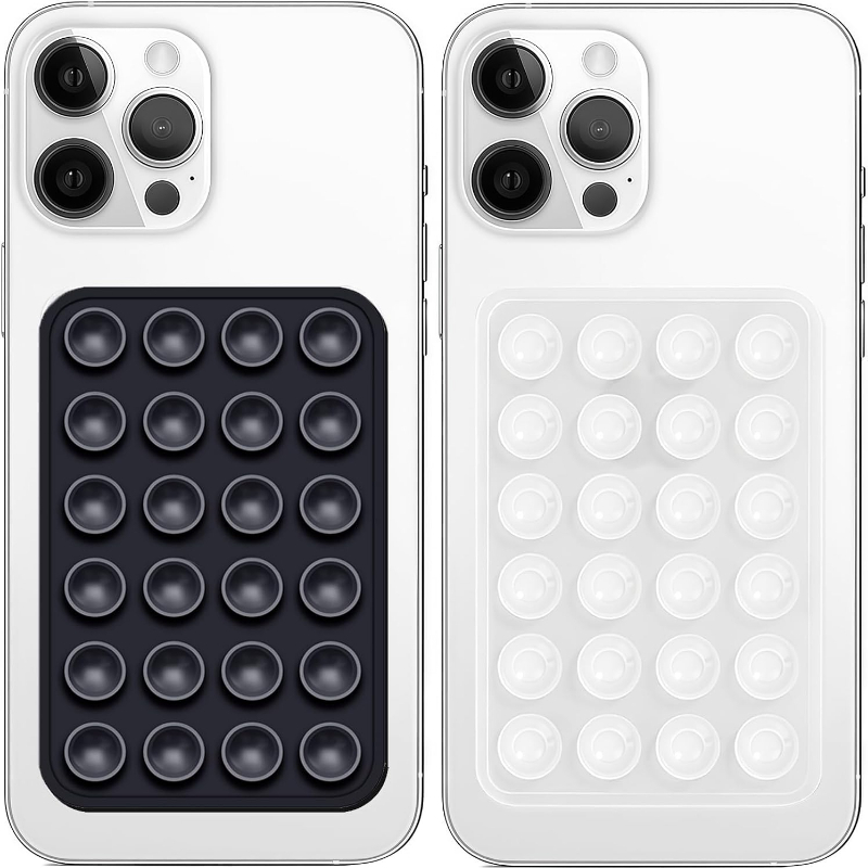 Phone Cases - シリコン吸着式スマホホルダーマット多機能吸盤壁掛けスタンド正方形滑り止め片面ケースマウント背面ステッカー
