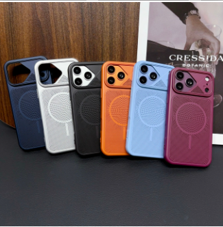 Heat Dissipation Mesh Breathable Case - メッシュ素材で通気性があり、熱を逃がすApple 18、18Pro、18ProMax用新型スマホケース、爽やかなデザインで14Pro、115、16、17対応の保護ケース