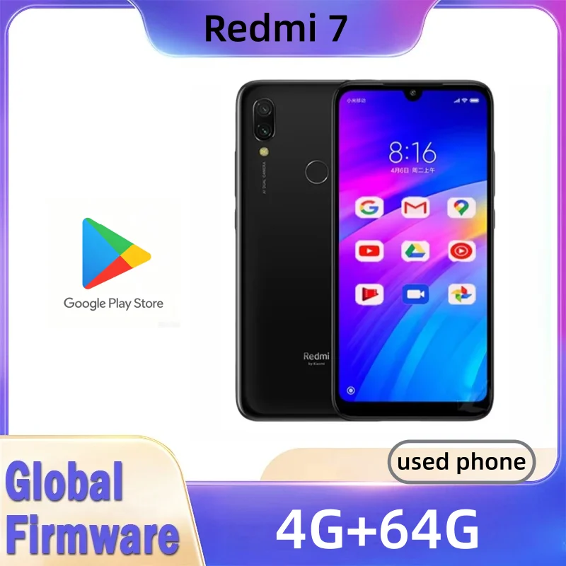 Phone Cases - Xiaomi Redmi 7携帯電話（ケース付き）、デュアルSIMスロット、Android携帯電話、デュアルカメラ、中古携帯電話