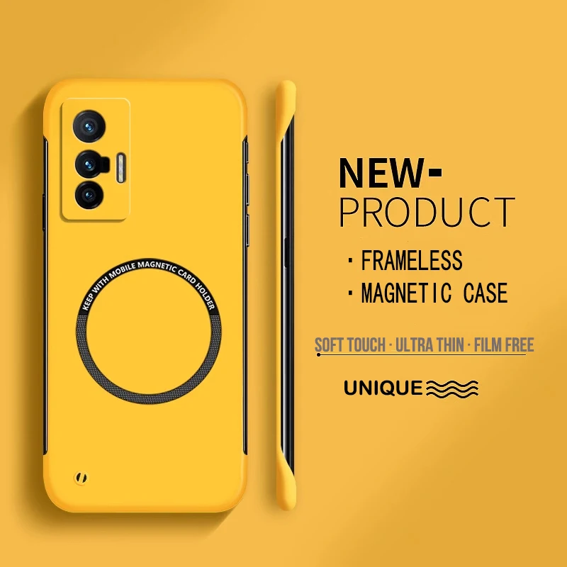 Ultra Thin Frameless Phone Cover - 超薄型ハード PC 磁気フレームレス電話ケース Oppo Realme GT