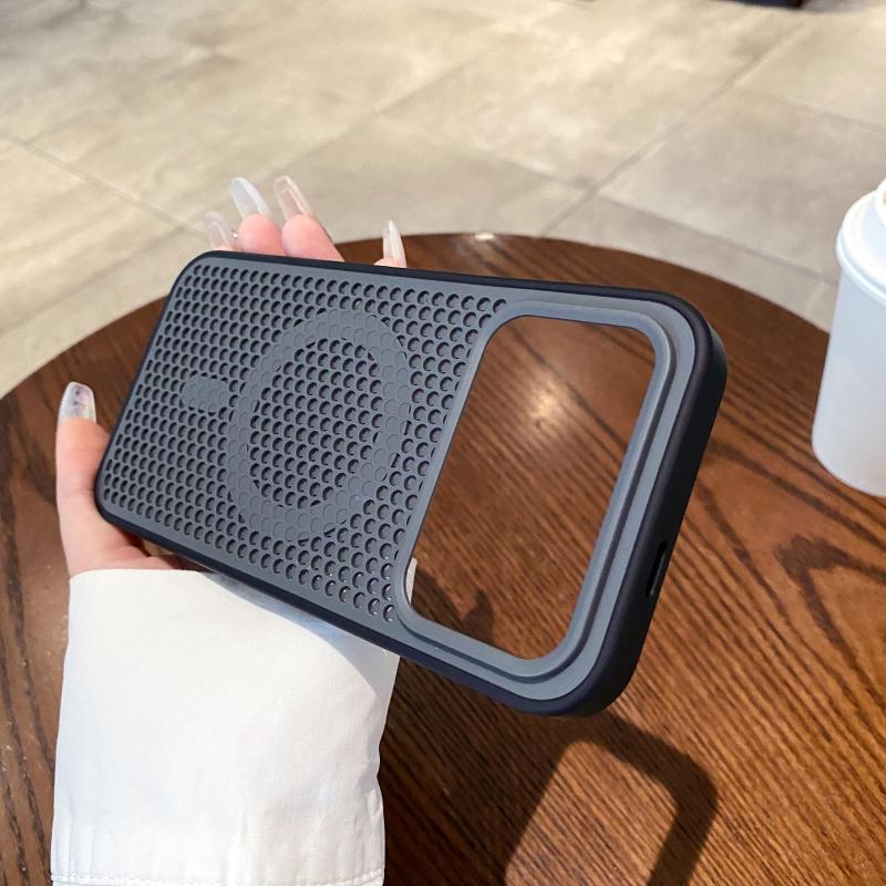 Heat Dissipation Mesh Breathable Case - Redmi K90 Pro Maxケース用、磁気ハニカムメッシュ通気性放熱耐衝撃保護電話カバー
