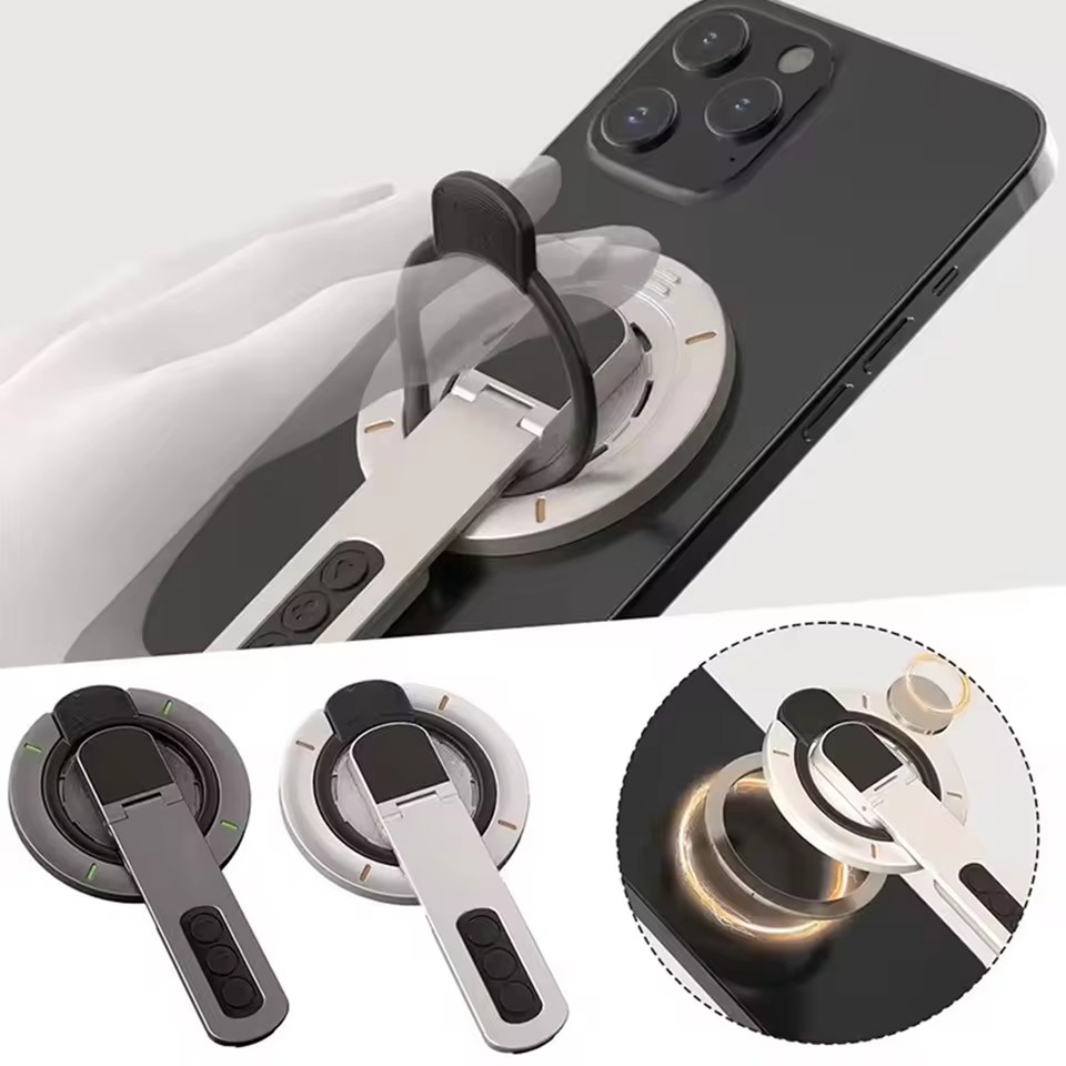 Phone Stands - 1個 360 ° Roration スタンド携帯電話用磁気リング電話グリップ磁気吸引携帯電話ジムユニバーサルフィンガーリングブラケット