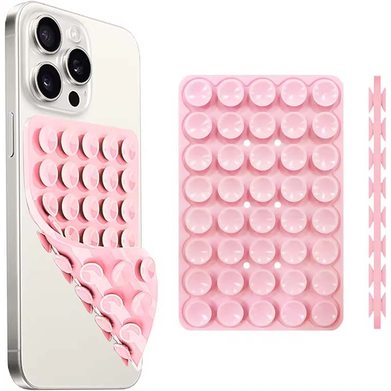 Phone Cases - 強力な両面ノーハンドグリップ付きシリコン吸盤式スマホスタンド、動画固定パッド、シリコンゴム吸盤、シリコンケース