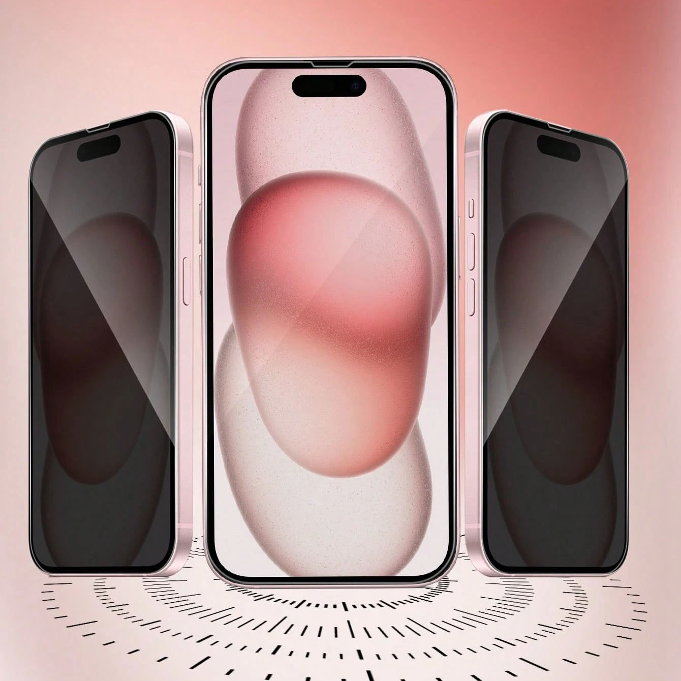 3枚入りプライバシースクリーンプロテクター、Apple 17 - Anti Spy Privacy Glass Case のレビューと価格