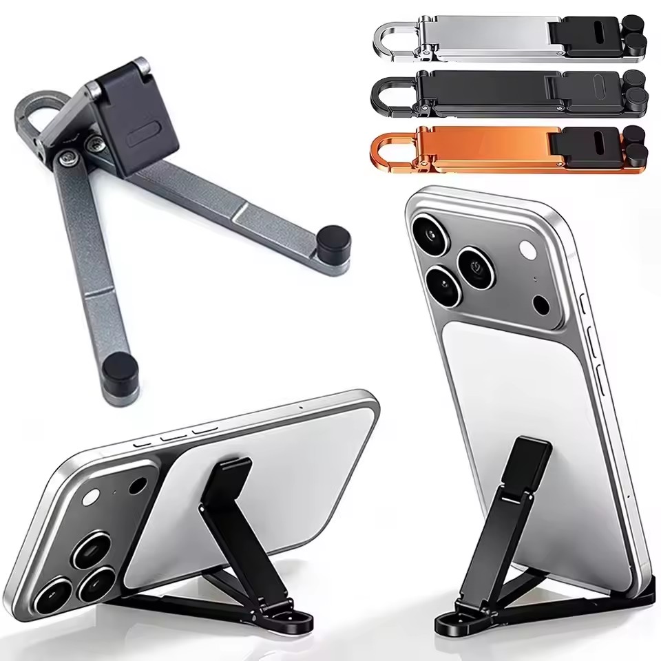 折りたたみ式キーチェーン型スマホスタンド 多角度調整可能 軽 - Phone Stands のレビューと価格