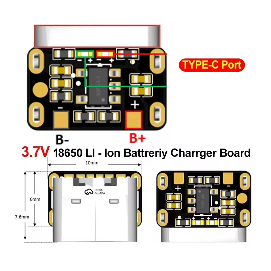 1-50 個タイプ C 18650 リチウム電池充電器保護ボ - Power Banks のレビューと価格