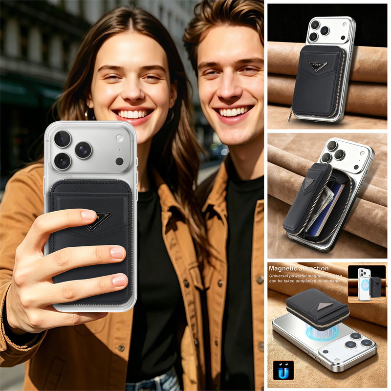 ジッパー付き財布カードホルダーケース Apple iPhon - Leather Wallet Card Holder Phone Cover のレビューと価格