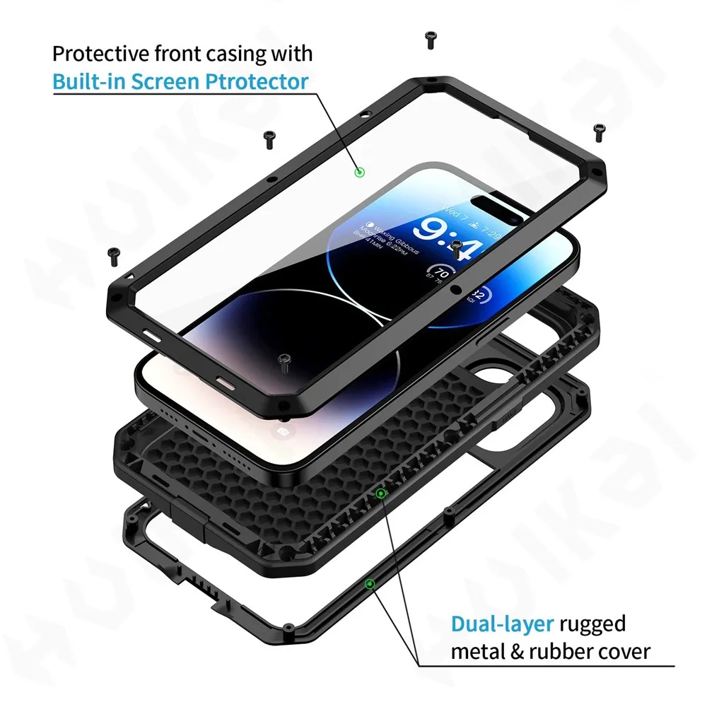 ケース iPhone 16e 15 14 13 12 11  - Heavy Duty 360 Full Body Protective Case のレビューと価格