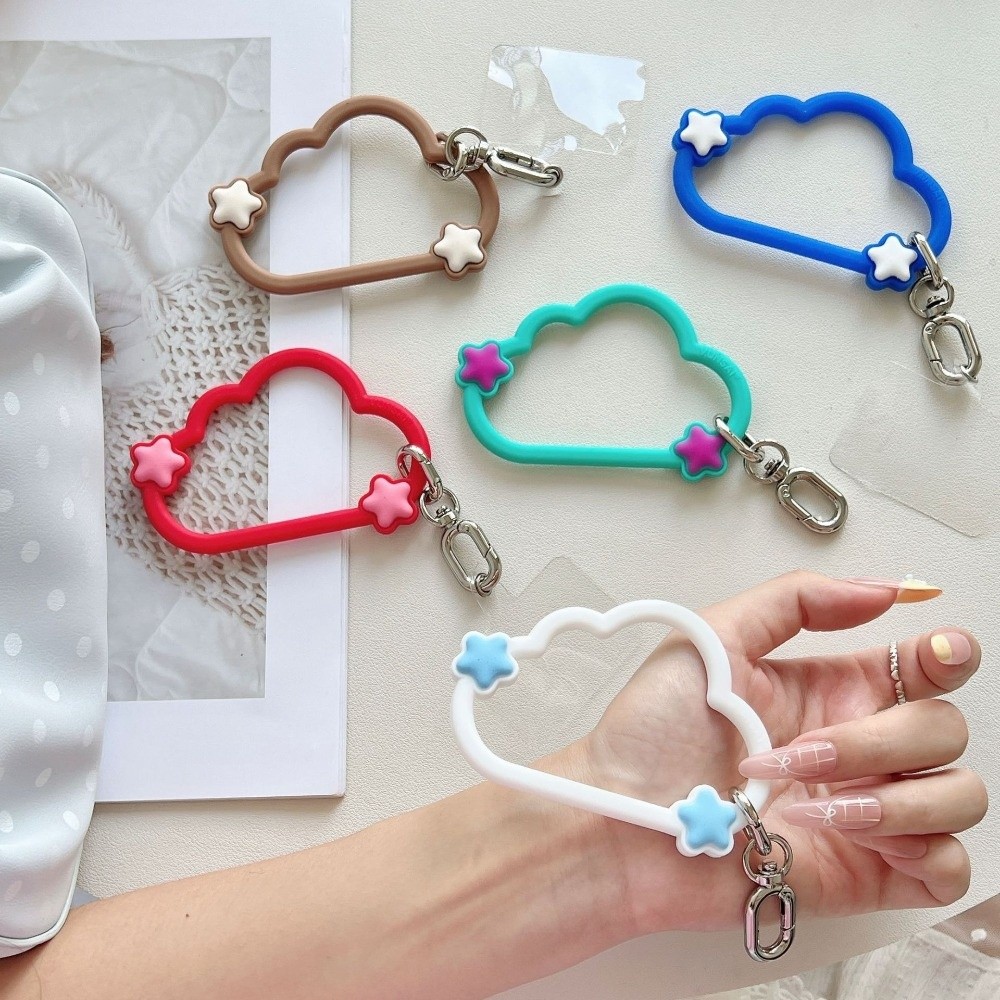 かわいいシリコン製携帯電話ストラップ、紛失防止雲型リストスト - Cute Cartoon Wrist Strap Silicone Case のレビューと価格
