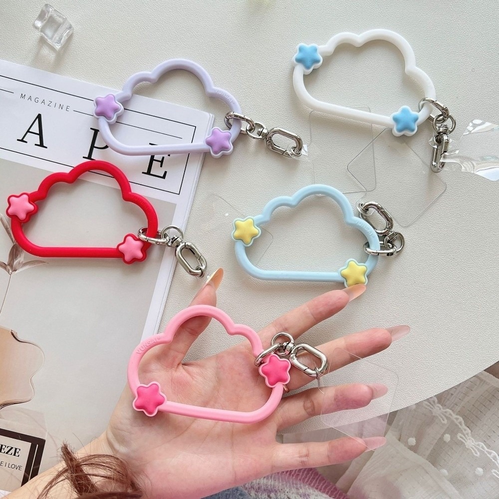 かわいいシリコン製携帯電話ストラップ、紛失防止雲型リストスト - Cute Cartoon Wrist Strap Silicone Case のレビューと価格