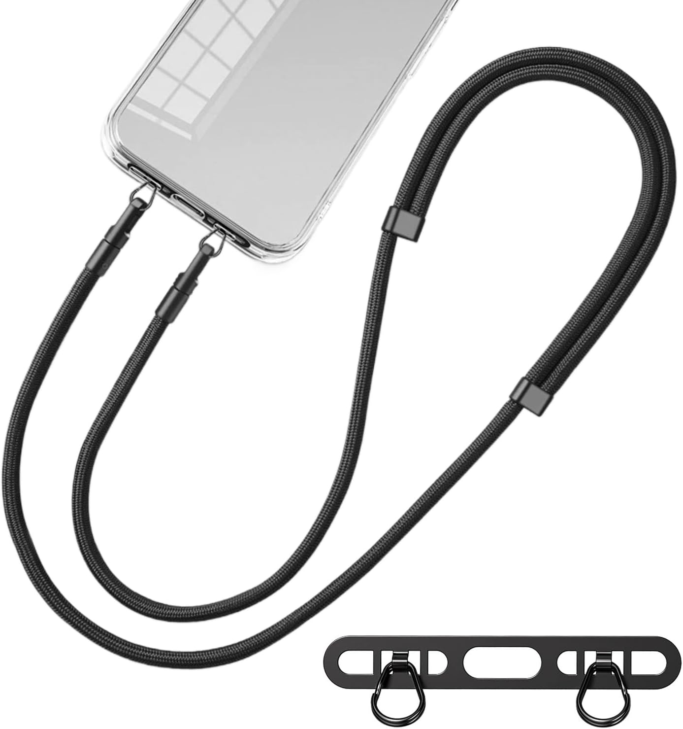 携帯電話ストラップ、アップグレードされたダブルバックルホール - Crossbody Lanyard Neck Strap Case のレビューと価格