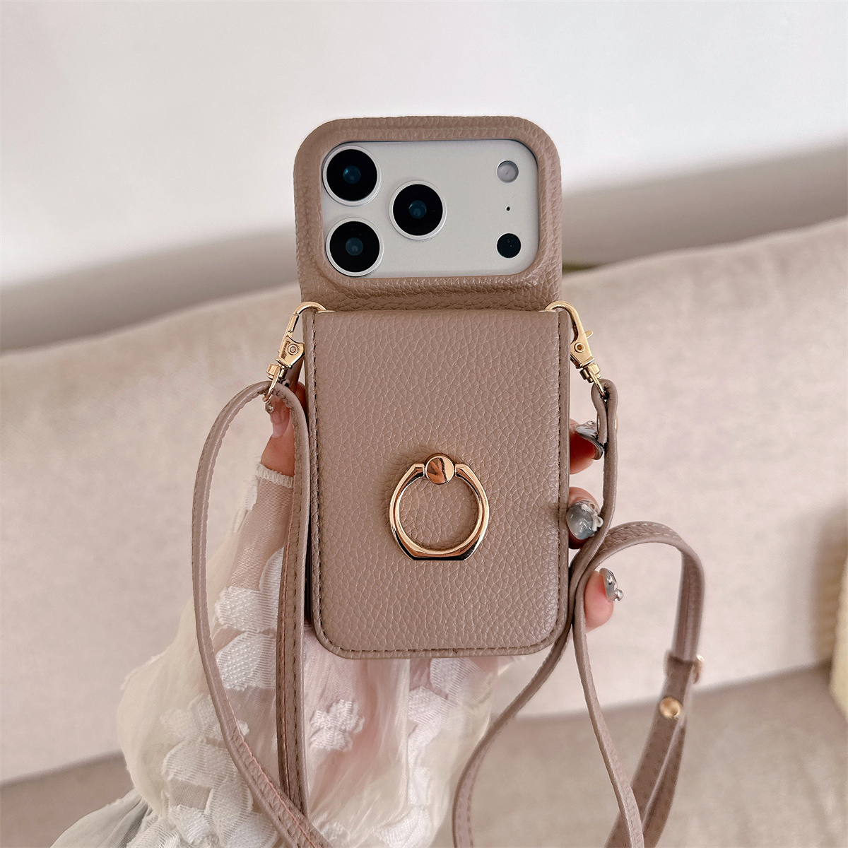iPhone 17 Air、16E、15、14 Plus、1 - Leather Wallet Card Holder Phone Cover のレビューと価格