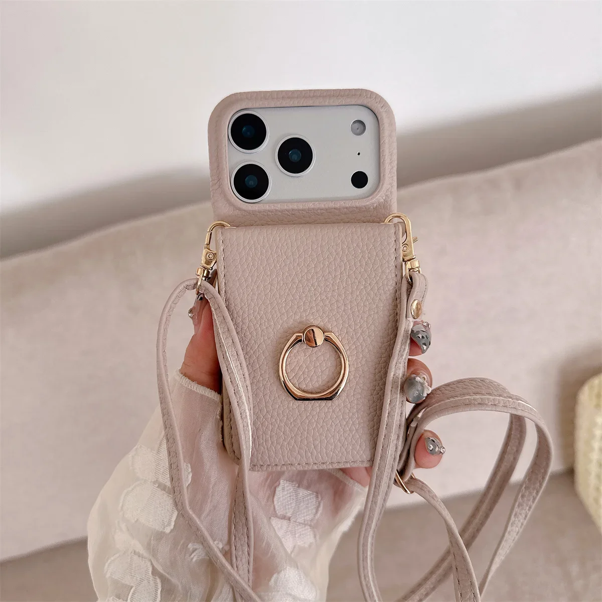 iPhone 17 Air、16E、15、14 Plus、1 - Leather Wallet Card Holder Phone Cover のレビューと価格