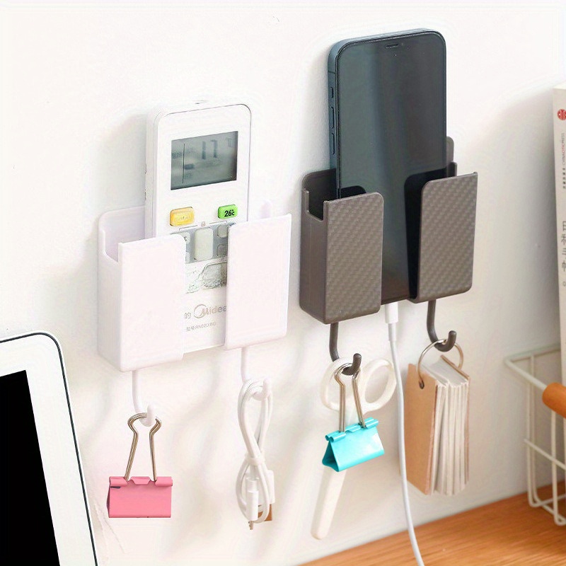 3-in-1壁掛け収納ラック（フック付き）、リモコン収納ボッ - Phone Stands のレビューと価格