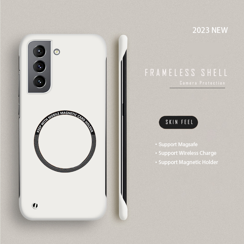ハード PC フレームレス磁気電話ケース三星銀河 S23 S - Ultra Thin Frameless Phone Cover のレビューと価格