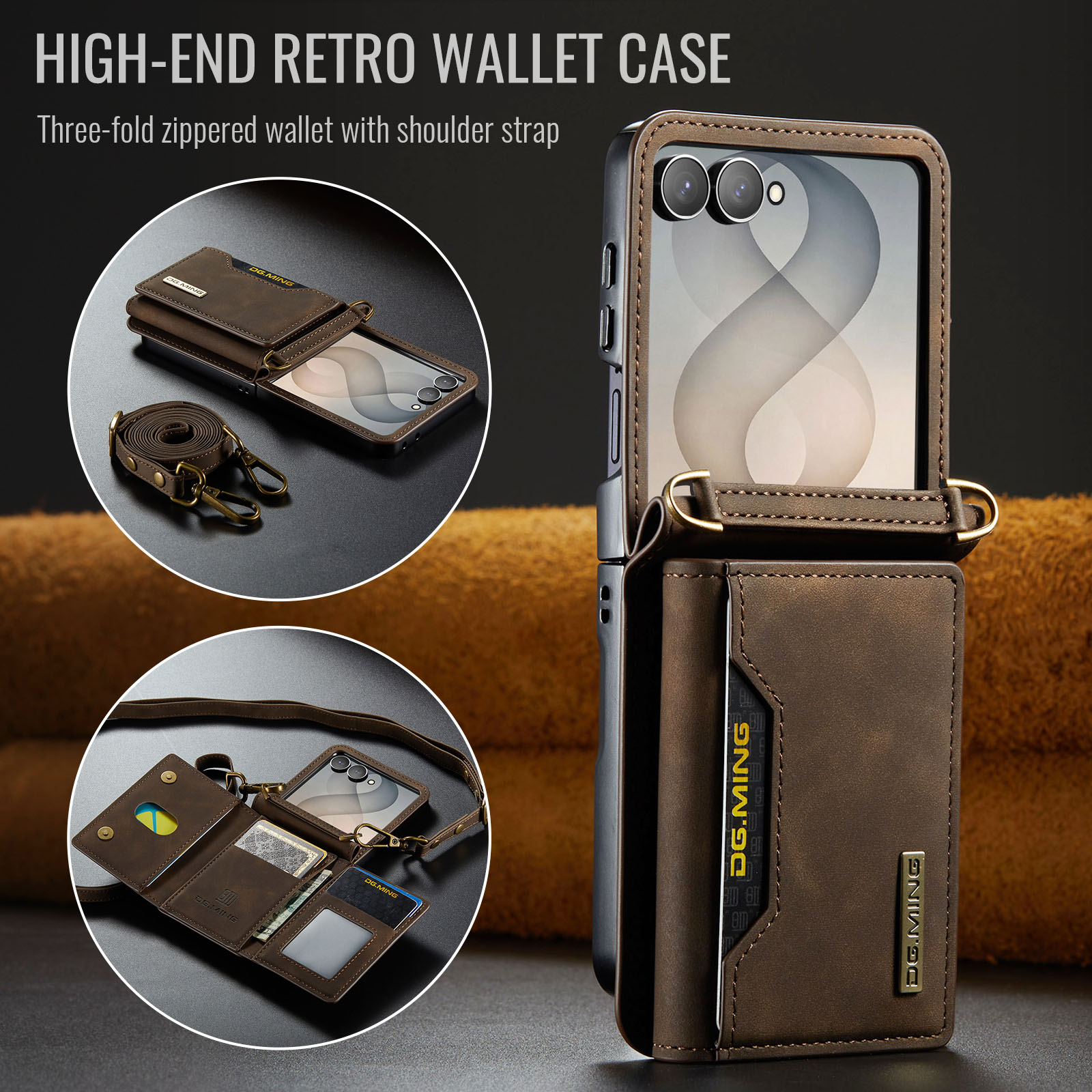 Samsung Galaxy Z Flip 8 7 6 5  - Leather Wallet Card Holder Phone Cover のレビューと価格