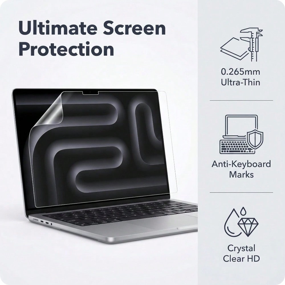 MacBook Pro 14インチ M5 M4 M3 M2  - Matte Anti Glare Screen Protector のレビューと価格