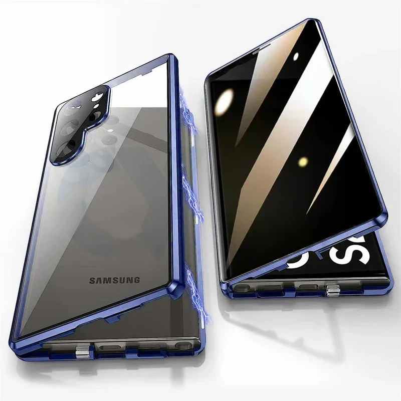 金属電話ケース両面ガラスサムスンギャラクシー S23 S22 - Anti Spy Privacy Glass Case のレビューと価格