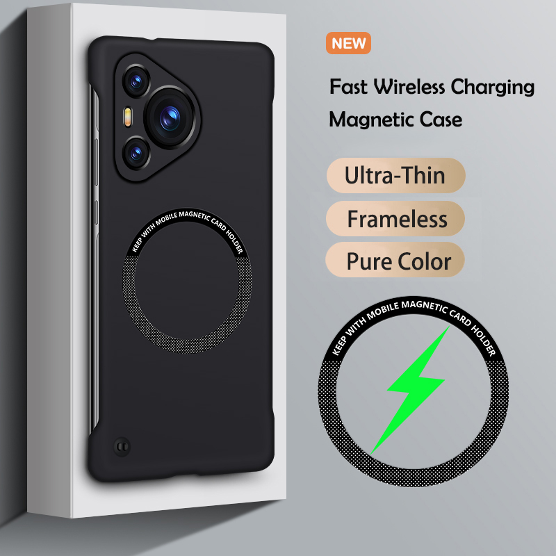 ファッショナブルな超薄型マグネット式フレームレス無地スマホケ - Ultra Thin Frameless Phone Cover のレビューと価格