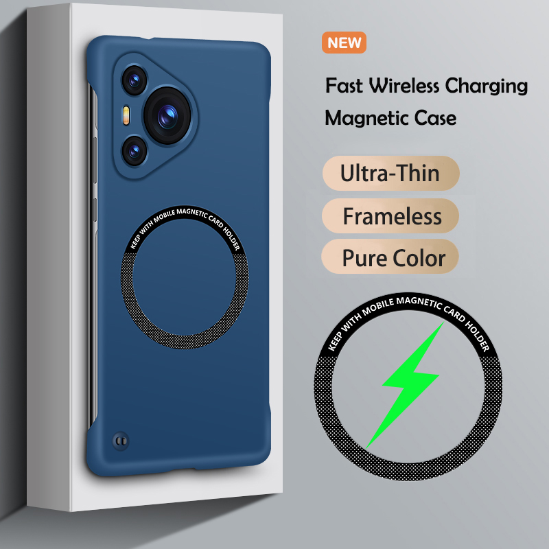 ファッショナブルな超薄型マグネット式フレームレス無地スマホケ - Ultra Thin Frameless Phone Cover のレビューと価格