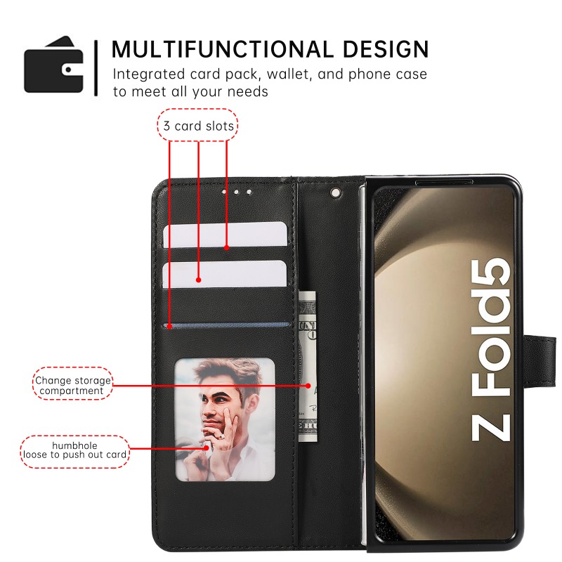 Samsung Galaxy Z Fold 8 Ultra  - Leather Wallet Card Holder Phone Cover のレビューと価格