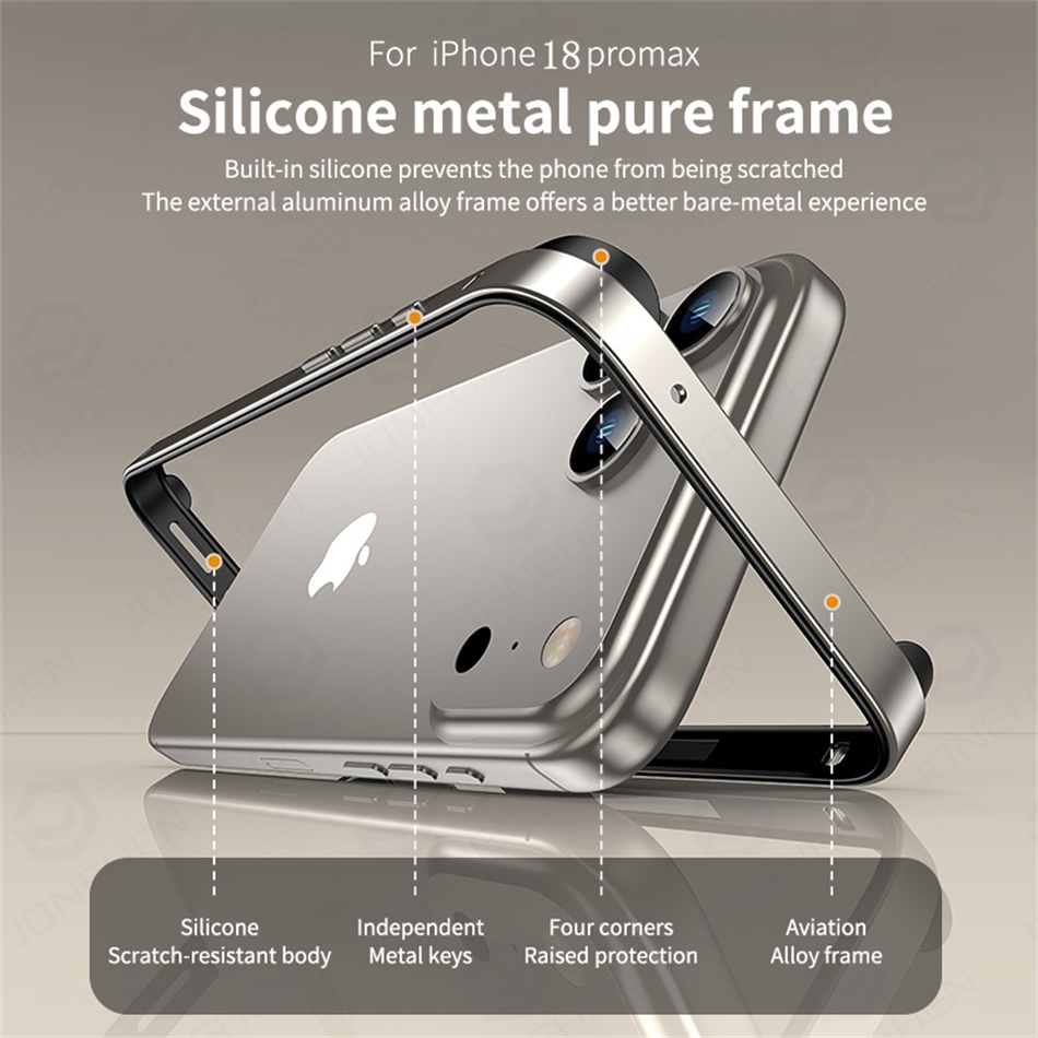 iPhone 18、17、16、15、14、13 Pro M - Metal Bumper Aluminum Frame Case のレビューと価格