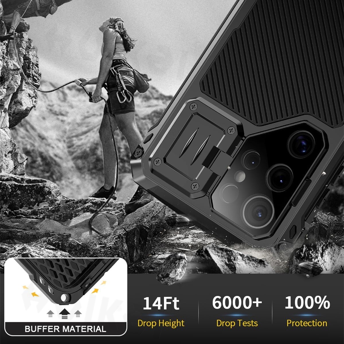 サムスンギャラクシー S25 ウルトラ S24 ヘビーデュー - Heavy Duty 360 Full Body Protective Case のレビューと価格