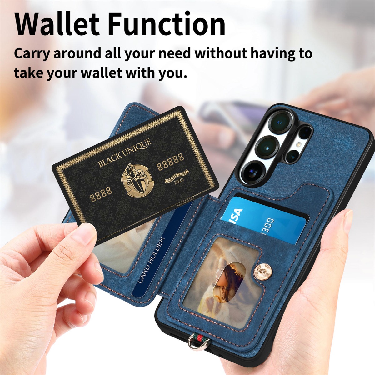 Samsung S26 Ultra S26 S25 Plus - Leather Wallet Card Holder Phone Cover のレビューと価格