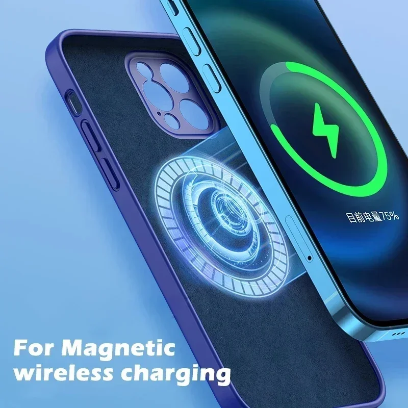 iPhone 18Pro 16 15 14 13 12 17 - Liquid Silicone Magnetic Phone Case のレビューと価格