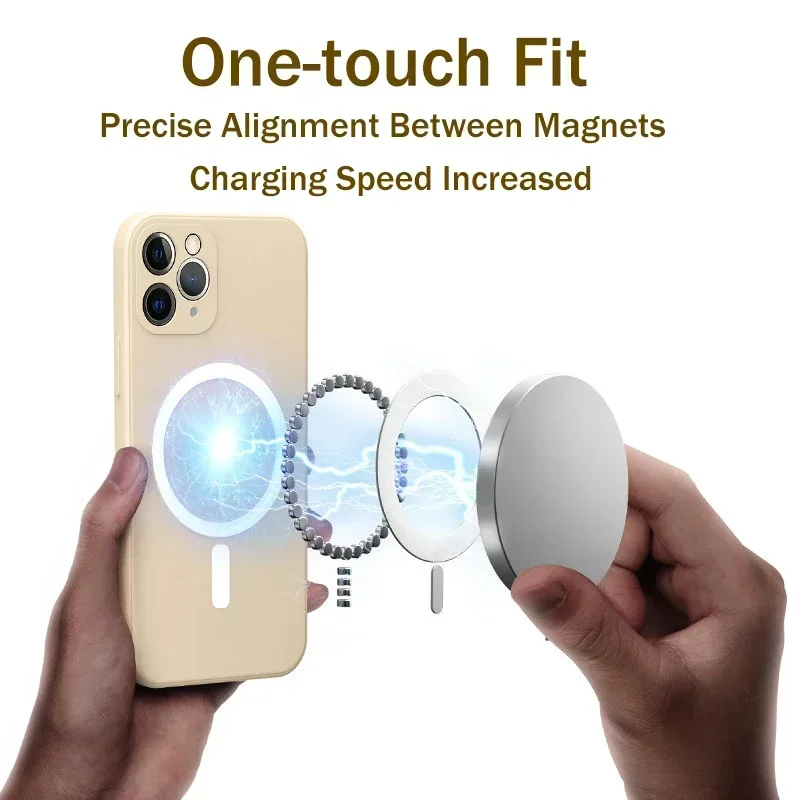 iPhone 18Pro 16 15 14 13 12 17 - Liquid Silicone Magnetic Phone Case のレビューと価格
