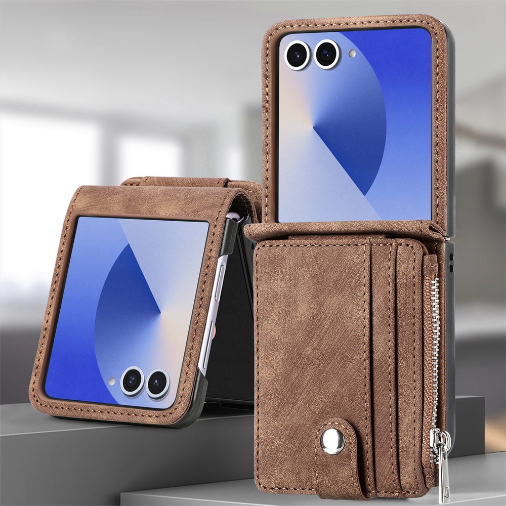 Samsung Galaxy Z Flip 7 6 5 4  - Leather Wallet Card Holder Phone Cover のレビューと価格