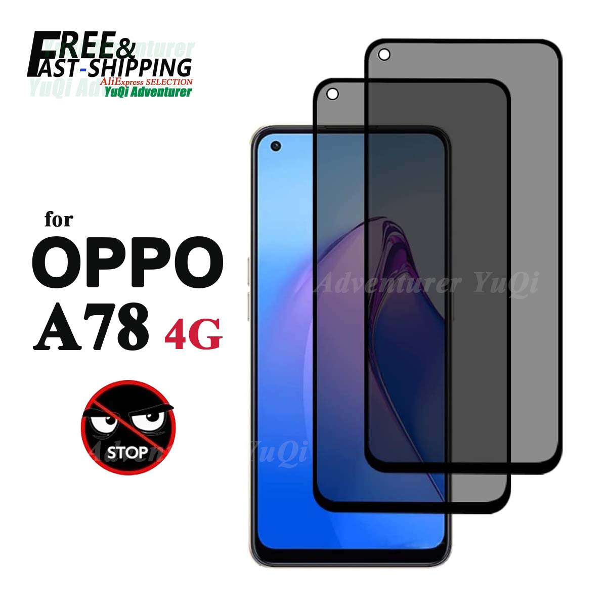 Oppo用スパイスクリーンプロテクター,a78,4g,プライ - Anti Spy Privacy Glass Case のレビューと価格