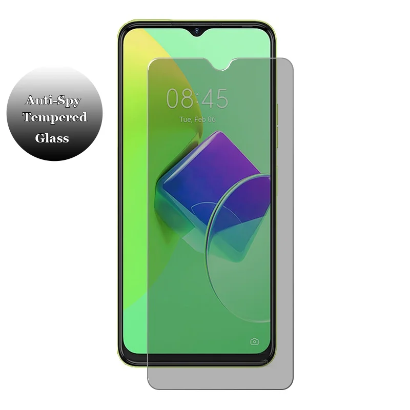 vivo y55s 5g 用アンチスパイケースカバースクリー - Anti Spy Privacy Glass Case のレビューと価格