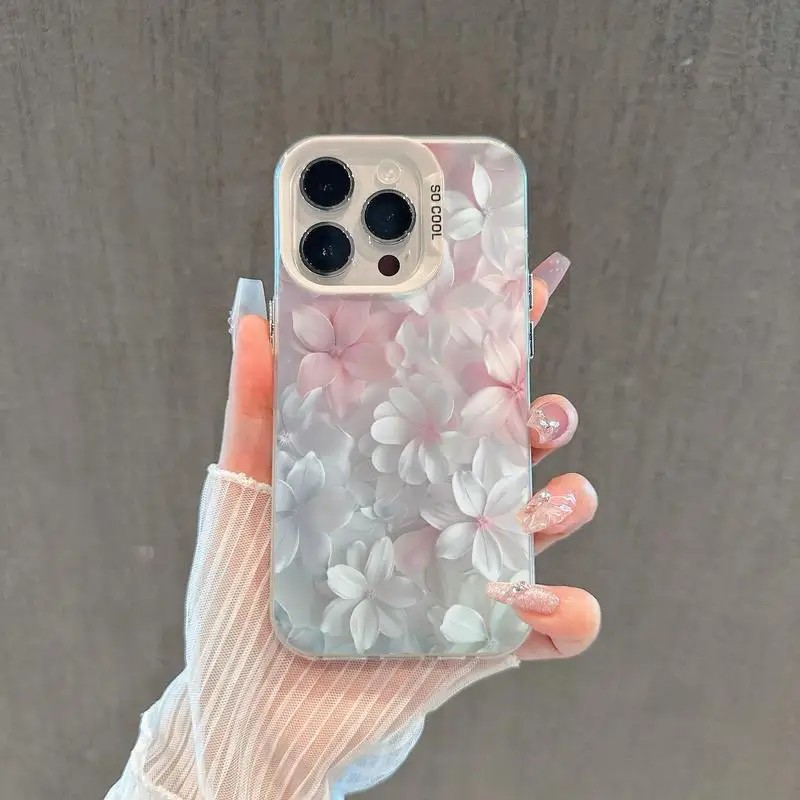 ピンクの花柄ケース iPhone 15Pro 17 16 1 - Screen Protectors のレビューと価格