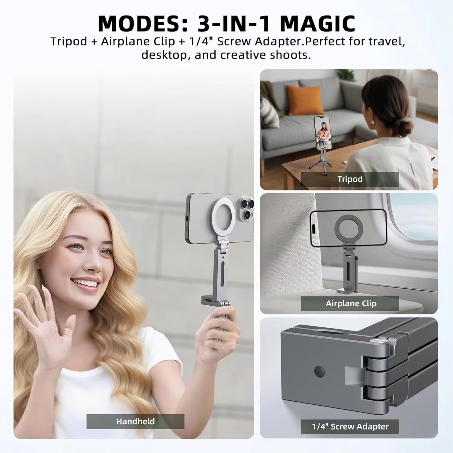 ユニバーサル磁気式スマホホルダー 旅行必需品 フレキシブル回 - Phone Stands のレビューと価格
