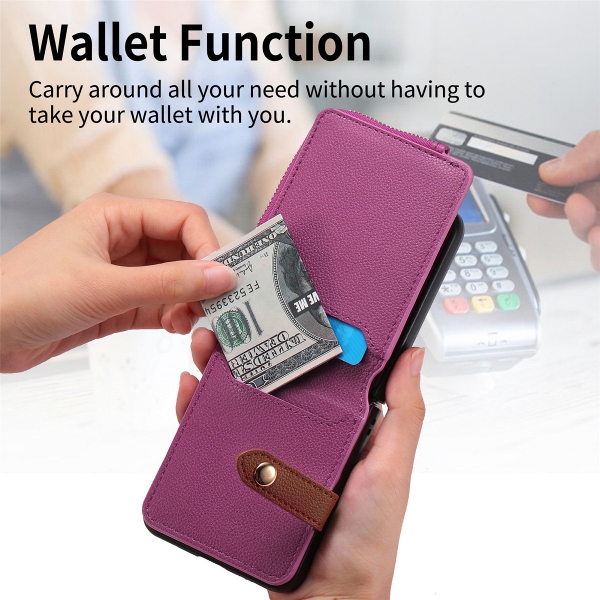 Samsung Galaxy Z Flip 8 7 6 5  - Leather Wallet Card Holder Phone Cover のレビューと価格