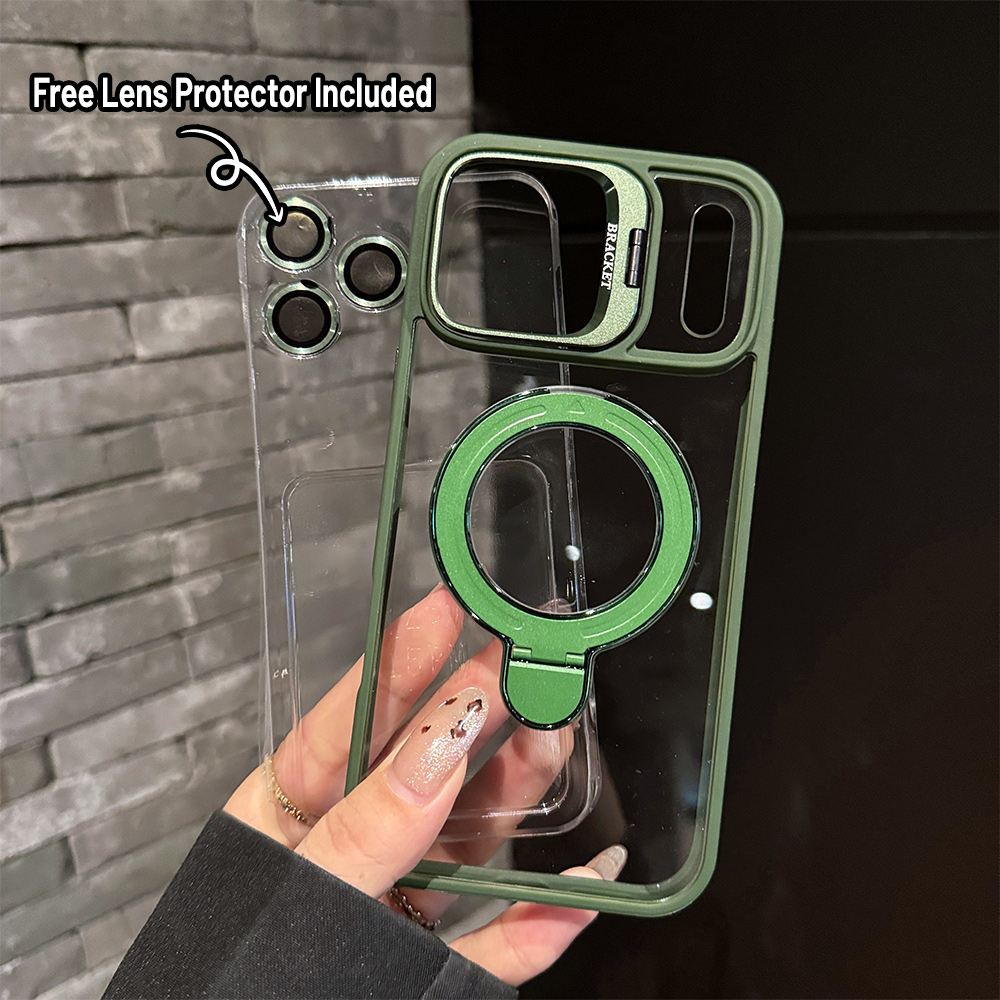 MagSafe対応 磁気ホルダー付きスマホケース iPhon - Clear Shockproof Bumper Case のレビューと価格