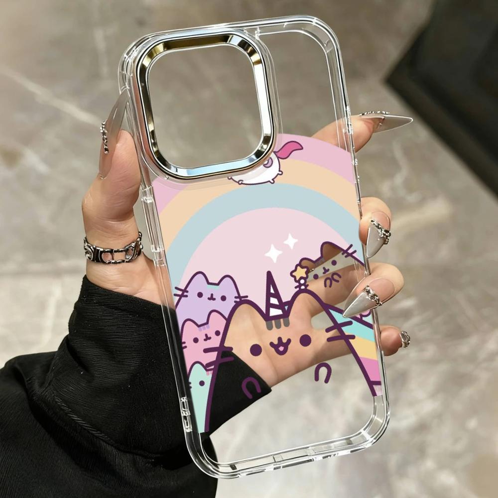 漫画プシーン猫マット透明クリア耐衝撃スマホケース iPhon - Clear Shockproof Bumper Case のレビューと価格
