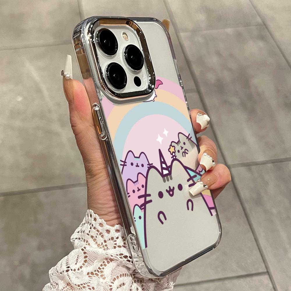 漫画プシーン猫マット透明クリア耐衝撃スマホケース iPhon - Clear Shockproof Bumper Case のレビューと価格