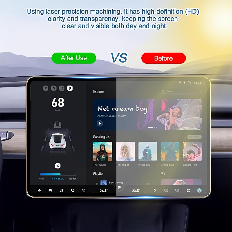 強化ガラススクリーンプロテクター テスラ モデルY YL 2 - Matte Anti Glare Screen Protector のレビューと価格